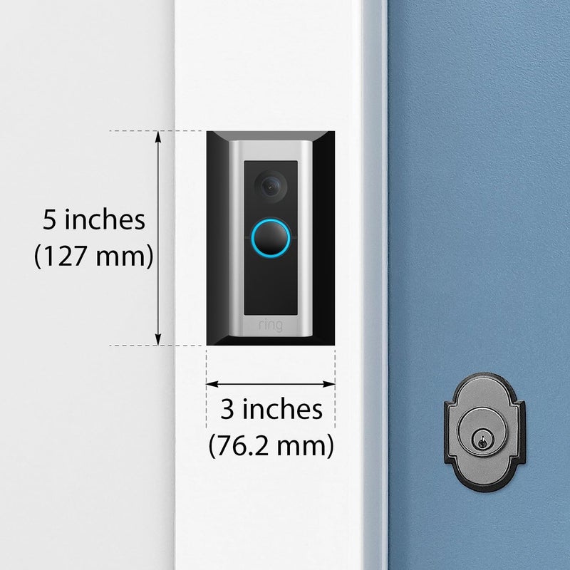 Hidden River Lab Ring Doorbell Mount Genuine Wall Plate for Ring Wired Doorbell PRO - Premium Adapter Plate - White - Image 3